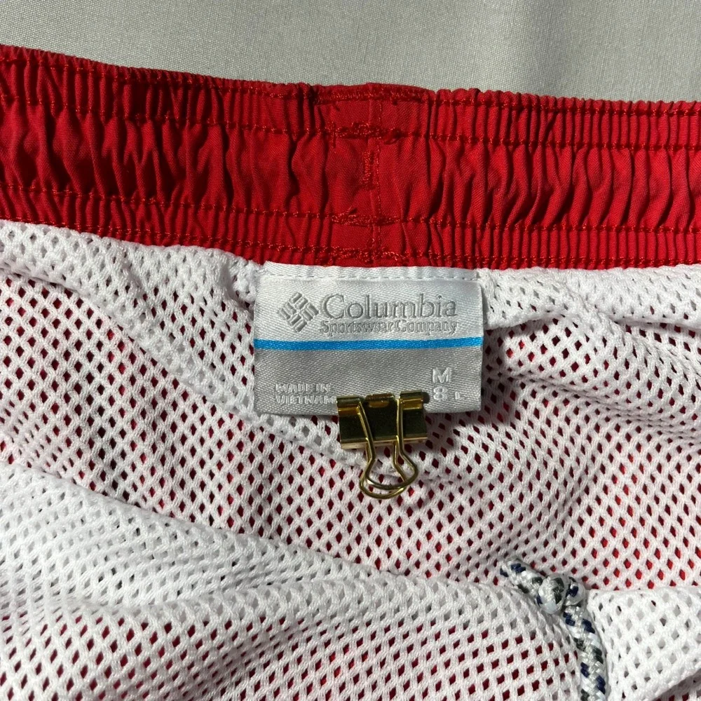 Columbia Shorts PFG Mens Medium 36‎ Red Nylon Fishing Outdoor Sportswear